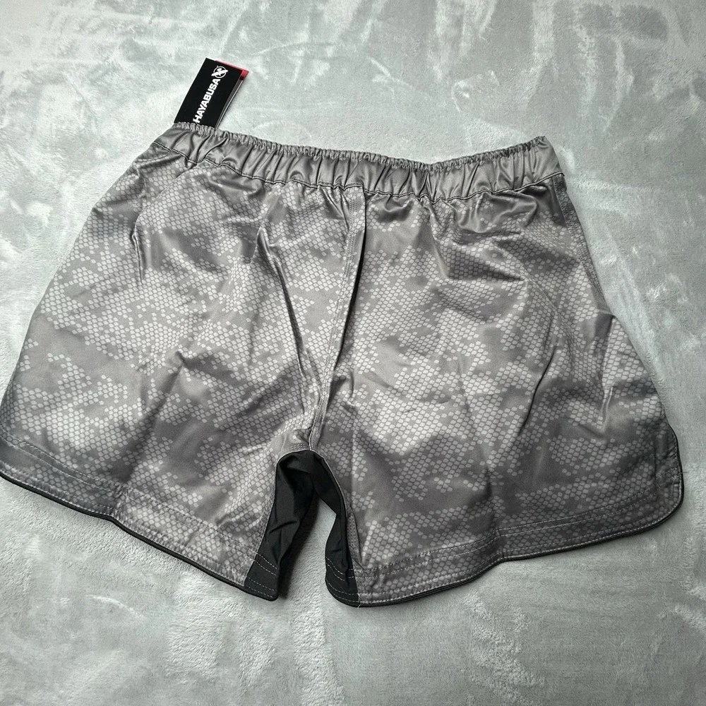 Hayabusa Hex Mid Thigh Fight Shorts Mens XL Gray MMA Training Athletic NWT